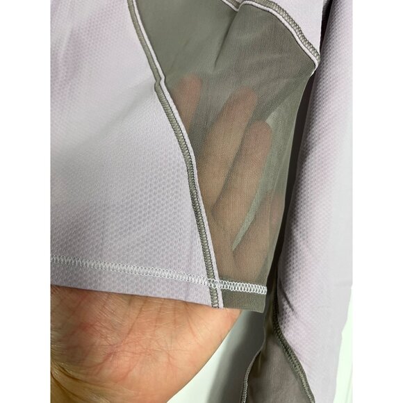 Athleta Ignite Top Shasta Purple/Bluff Gray Cropped Size Medium - Picture 4 of 15